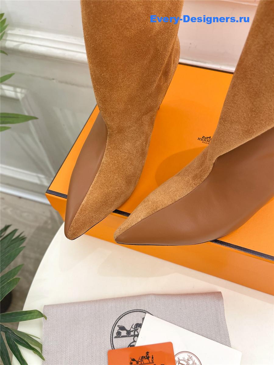 H**me5 brown suede hanae 85 ankle boots