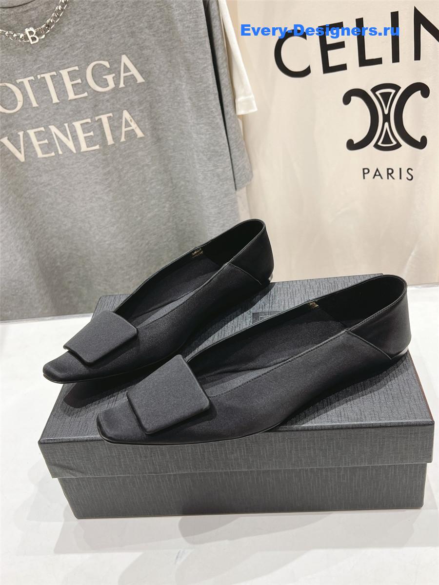 Y51 poppy satin crepe ballerinas