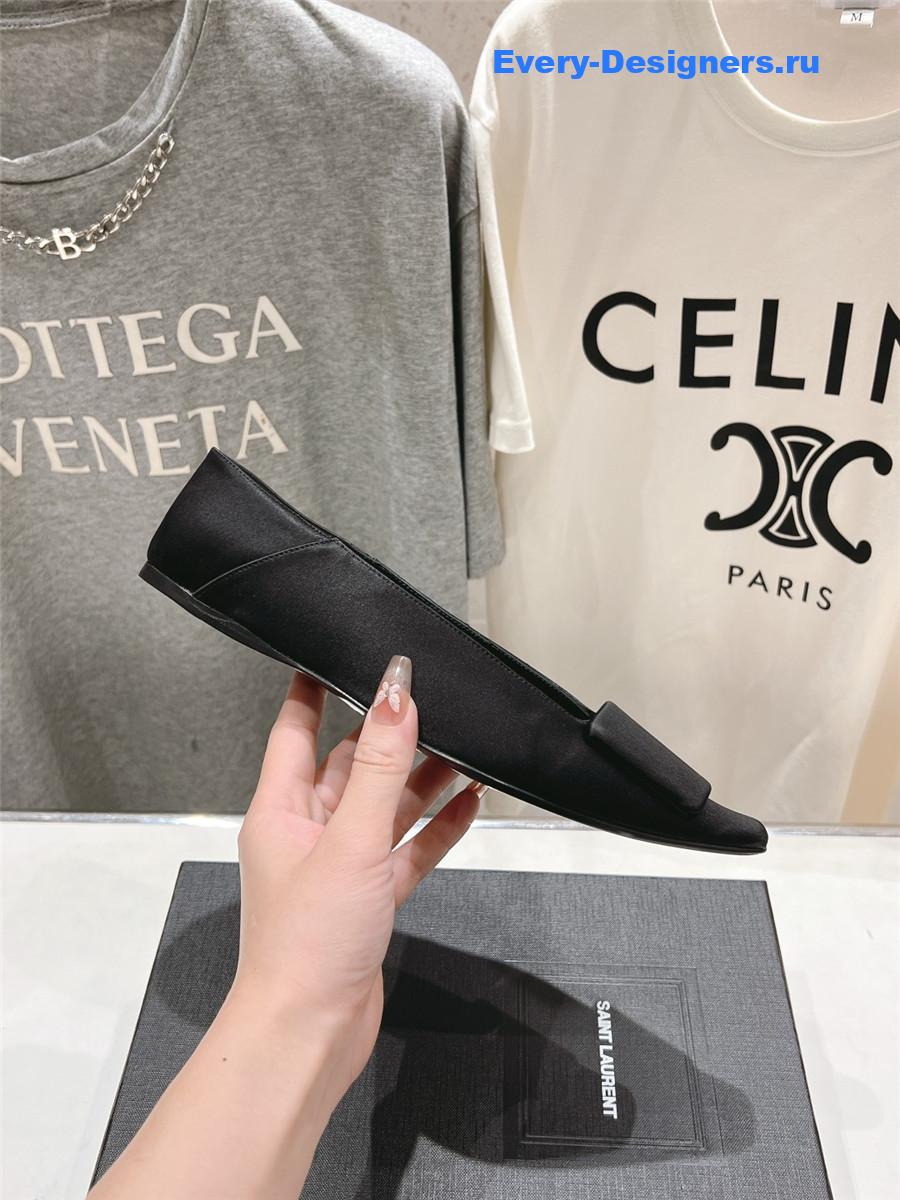 Y51 poppy satin crepe ballerinas