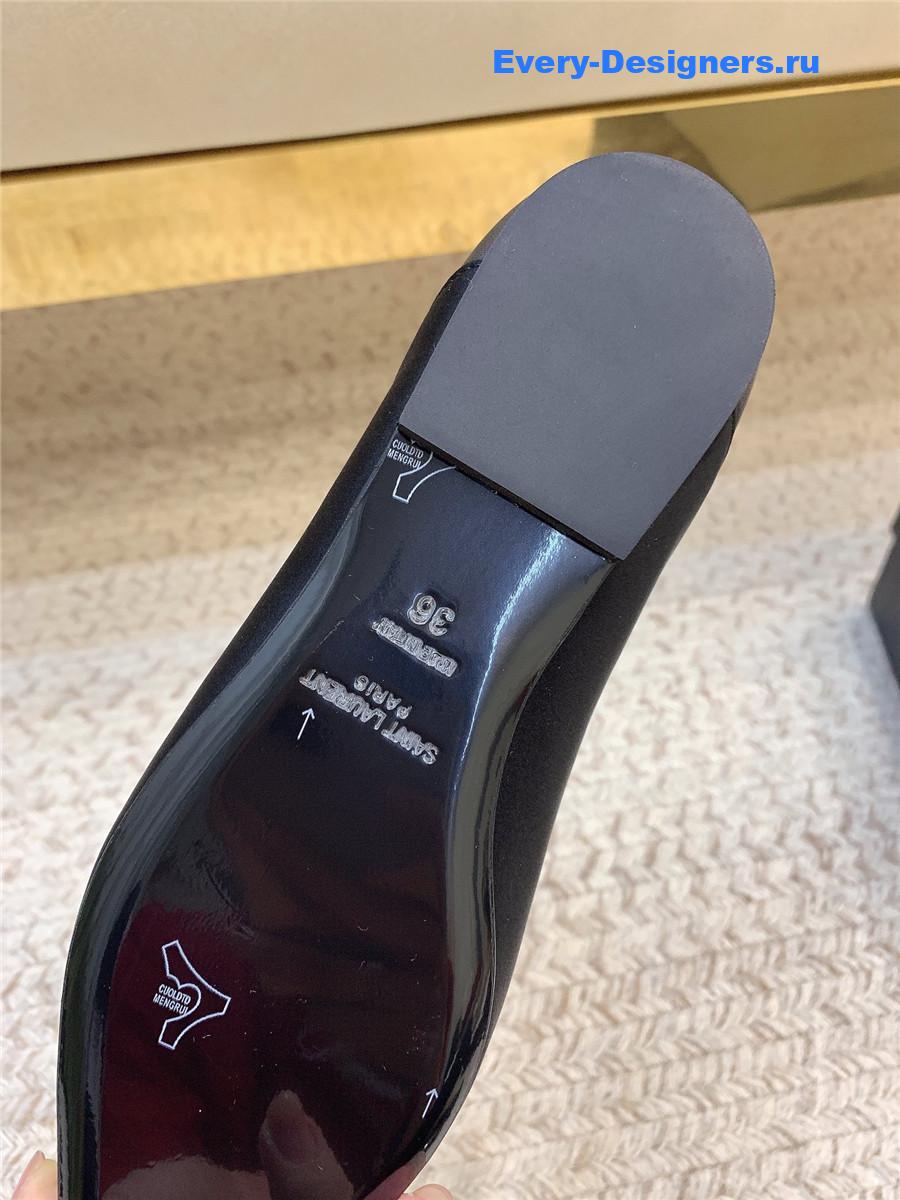 Y51 nour black nappa leather slippers