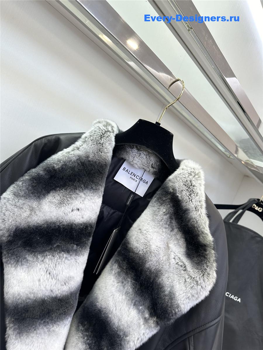 Ba1en*iaga sheepskin and goose down coat