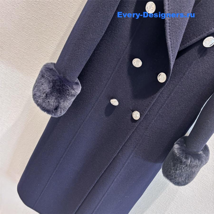 D10r double-breasted cashmere coat