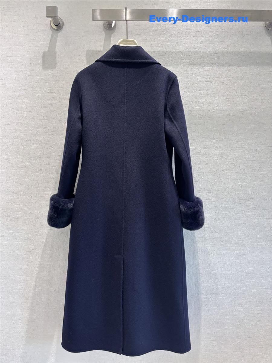 D10r double-breasted cashmere coat