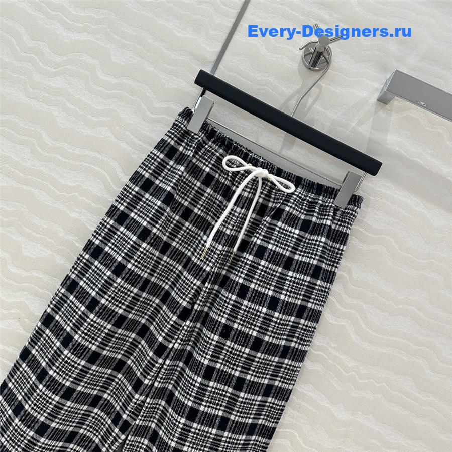 Ce1i*e wool checked straight-leg pants