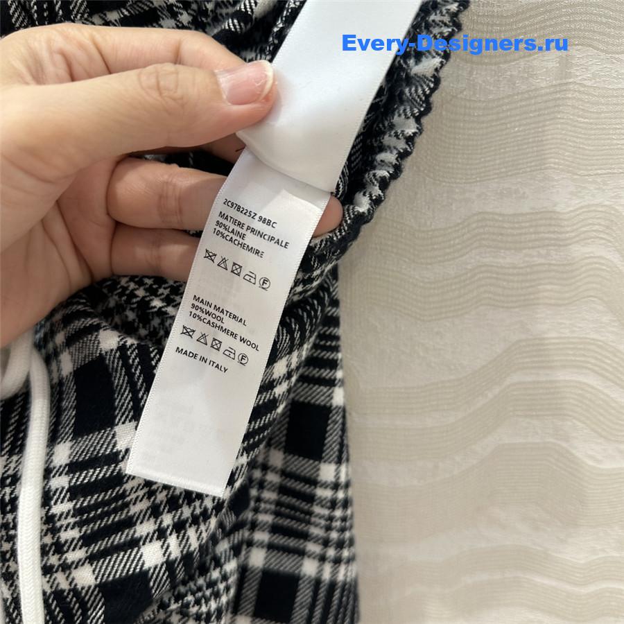 Ce1i*e wool checked straight-leg pants