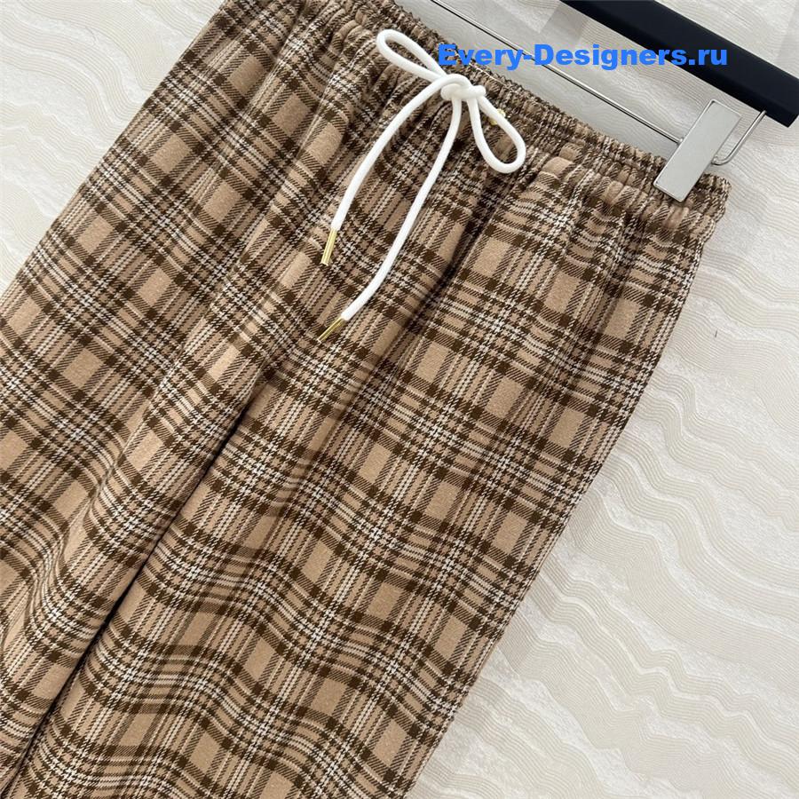 Ce1i*e wool checked straight-leg pants