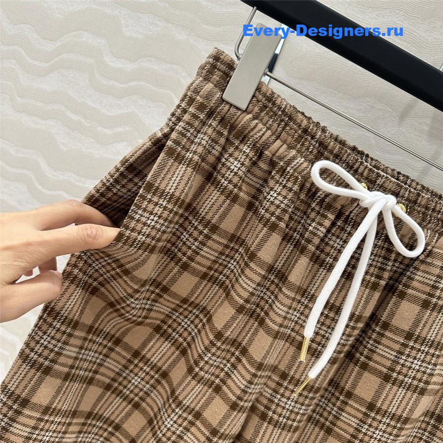 Ce1i*e wool checked straight-leg pants