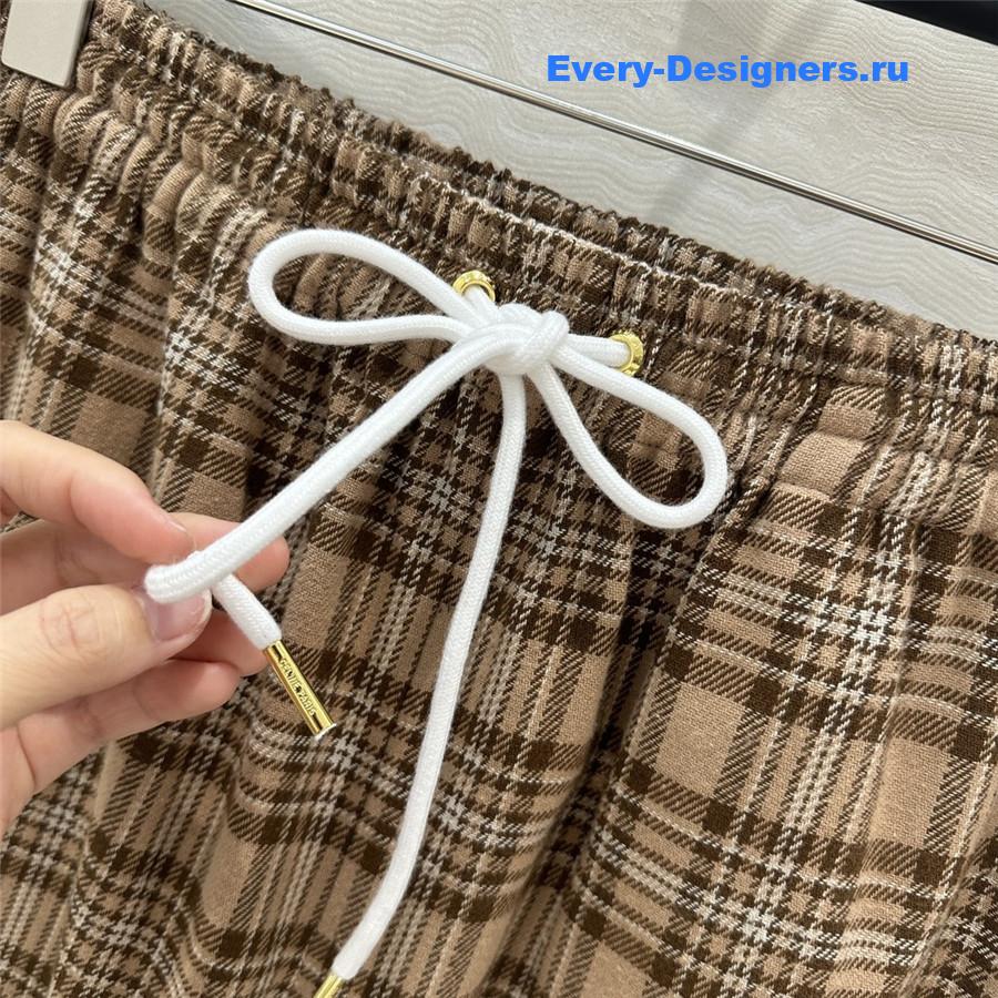 Ce1i*e wool checked straight-leg pants