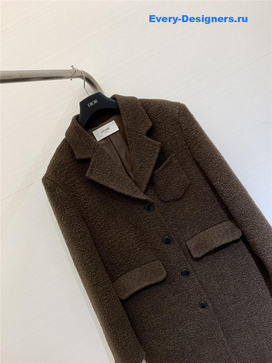 Ce1i*e bouclé coat