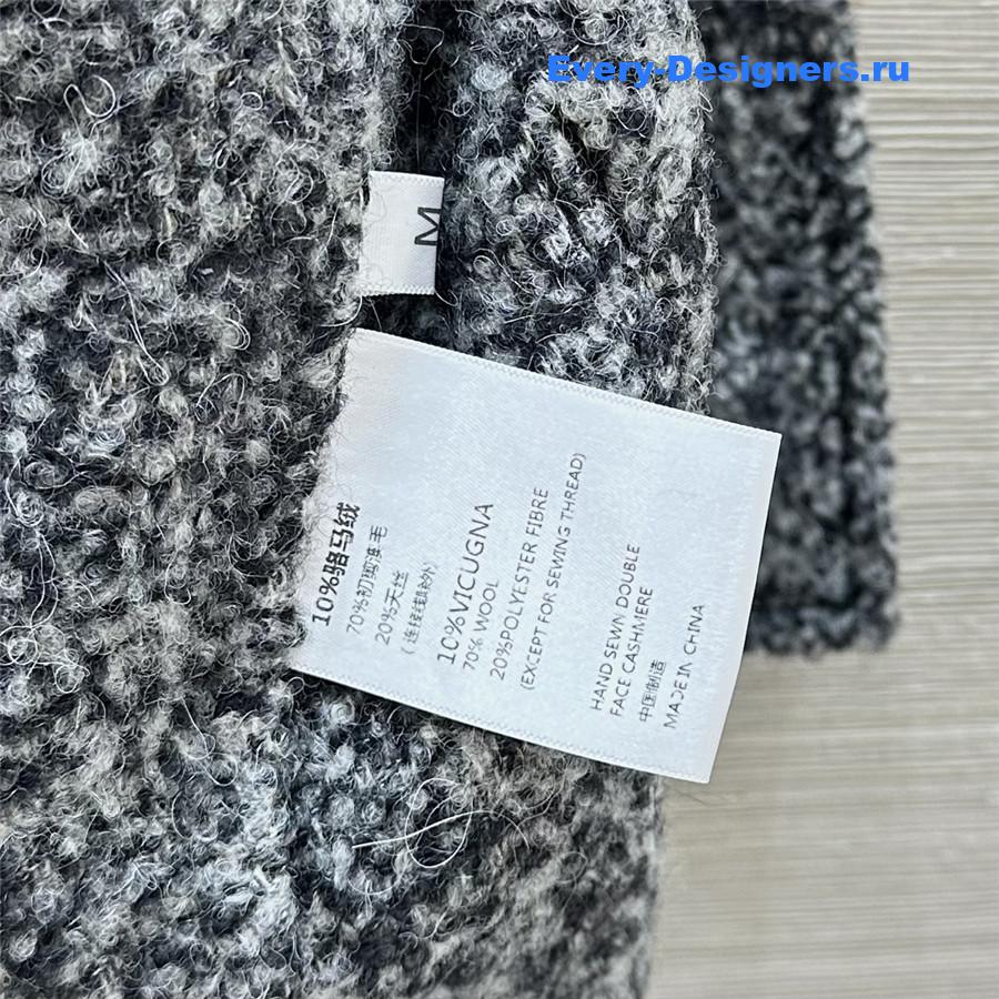 Jil sander horn button short coat in grey