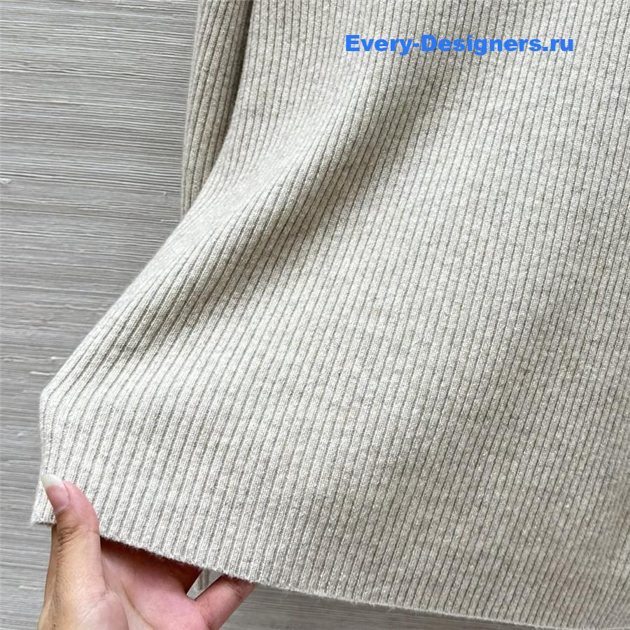 BC Half-Zip Hooded Cashmere Sweater off-white