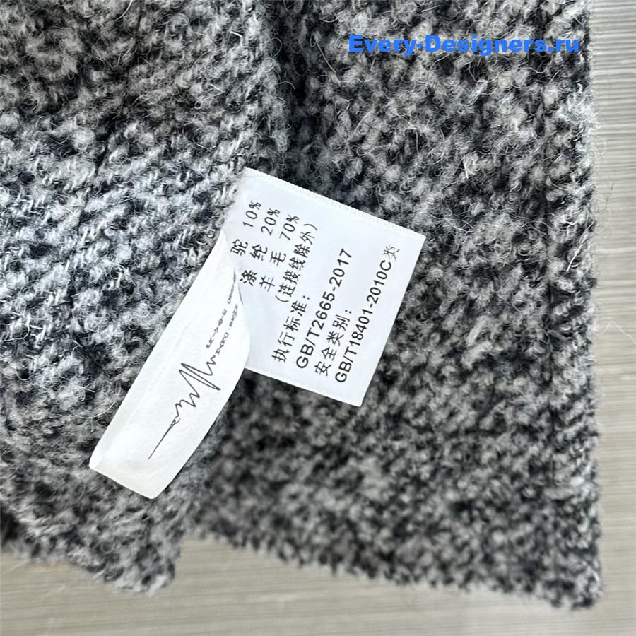 Jil sander scarf-style floral grey coat