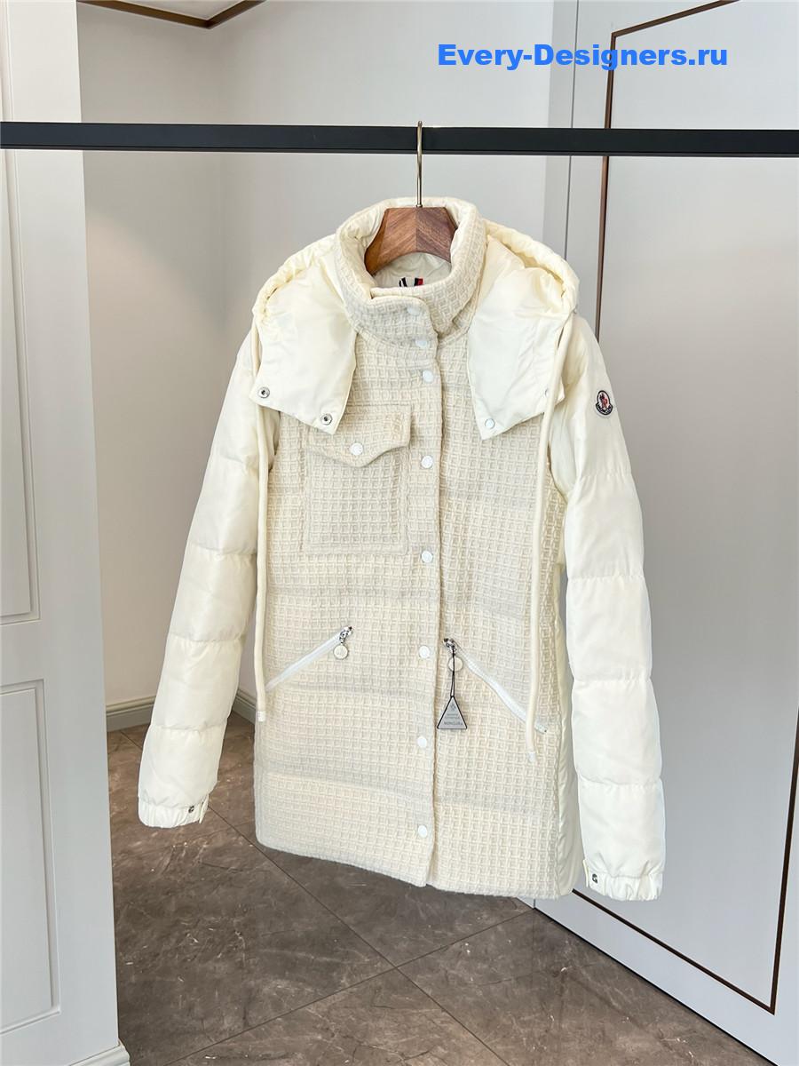 Moncler knitted patchwork down jacket