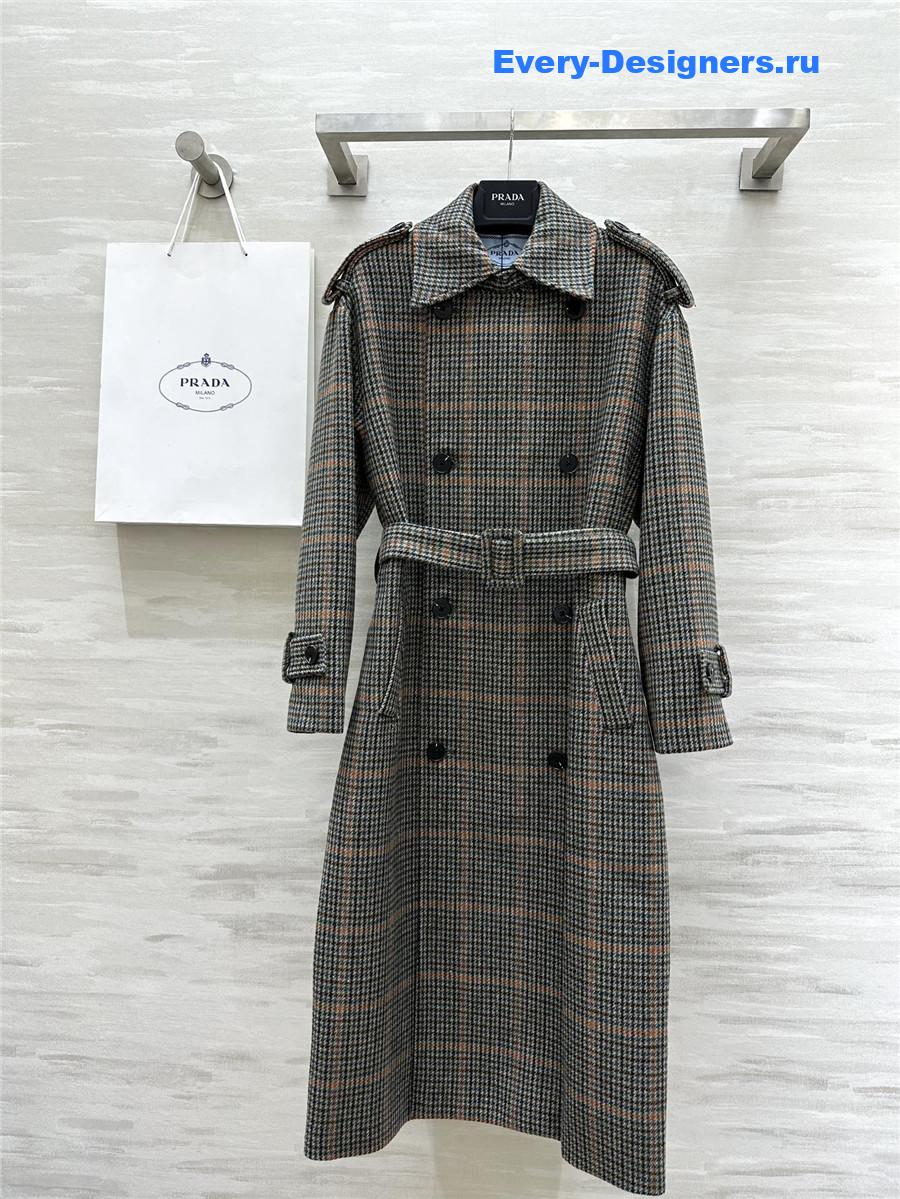 Pra*a wool long trench coat