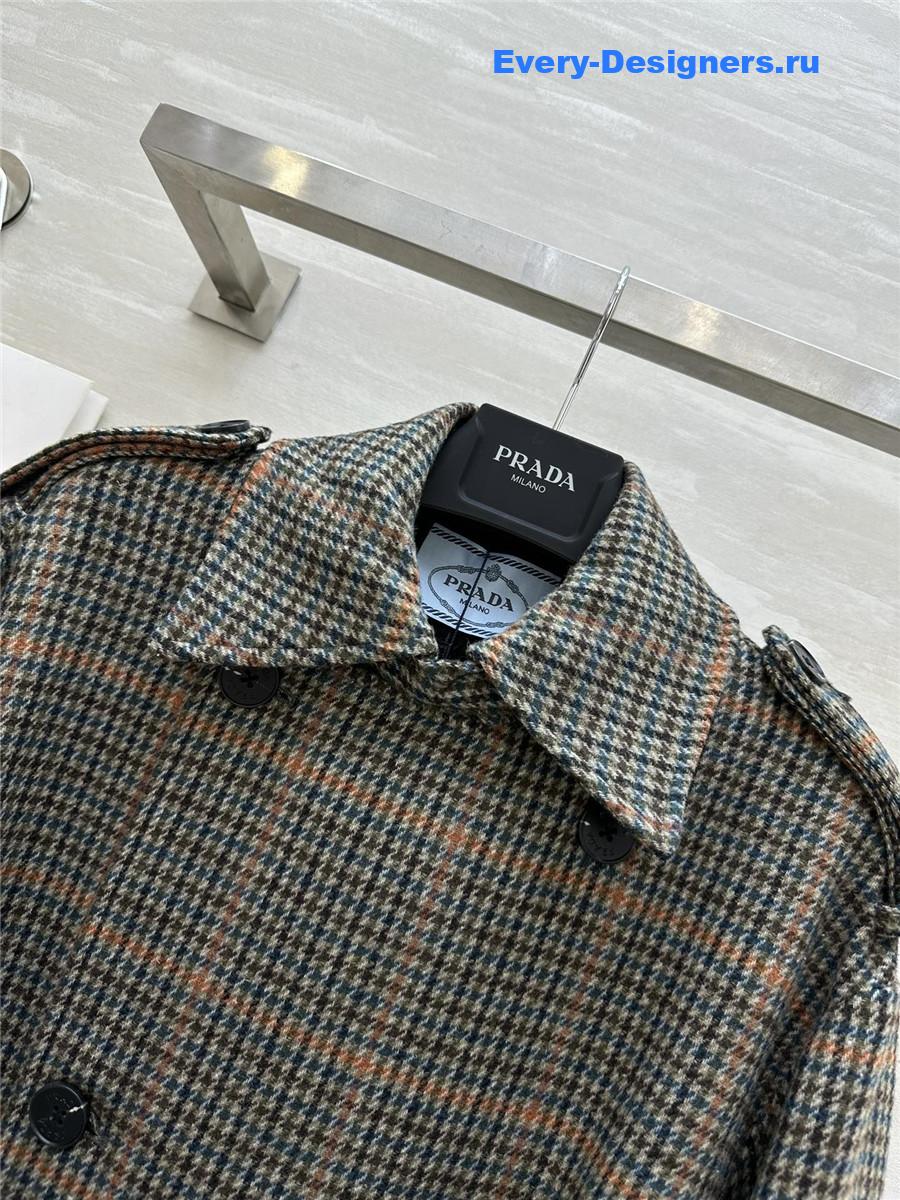 Pra*a wool long trench coat