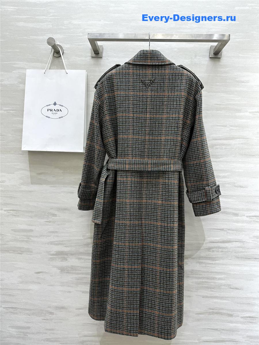Pra*a wool long trench coat
