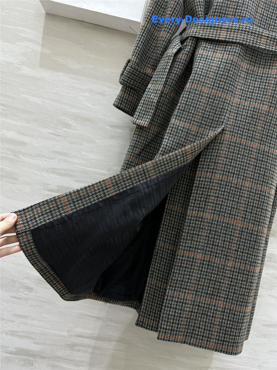 Pra*a wool long trench coat