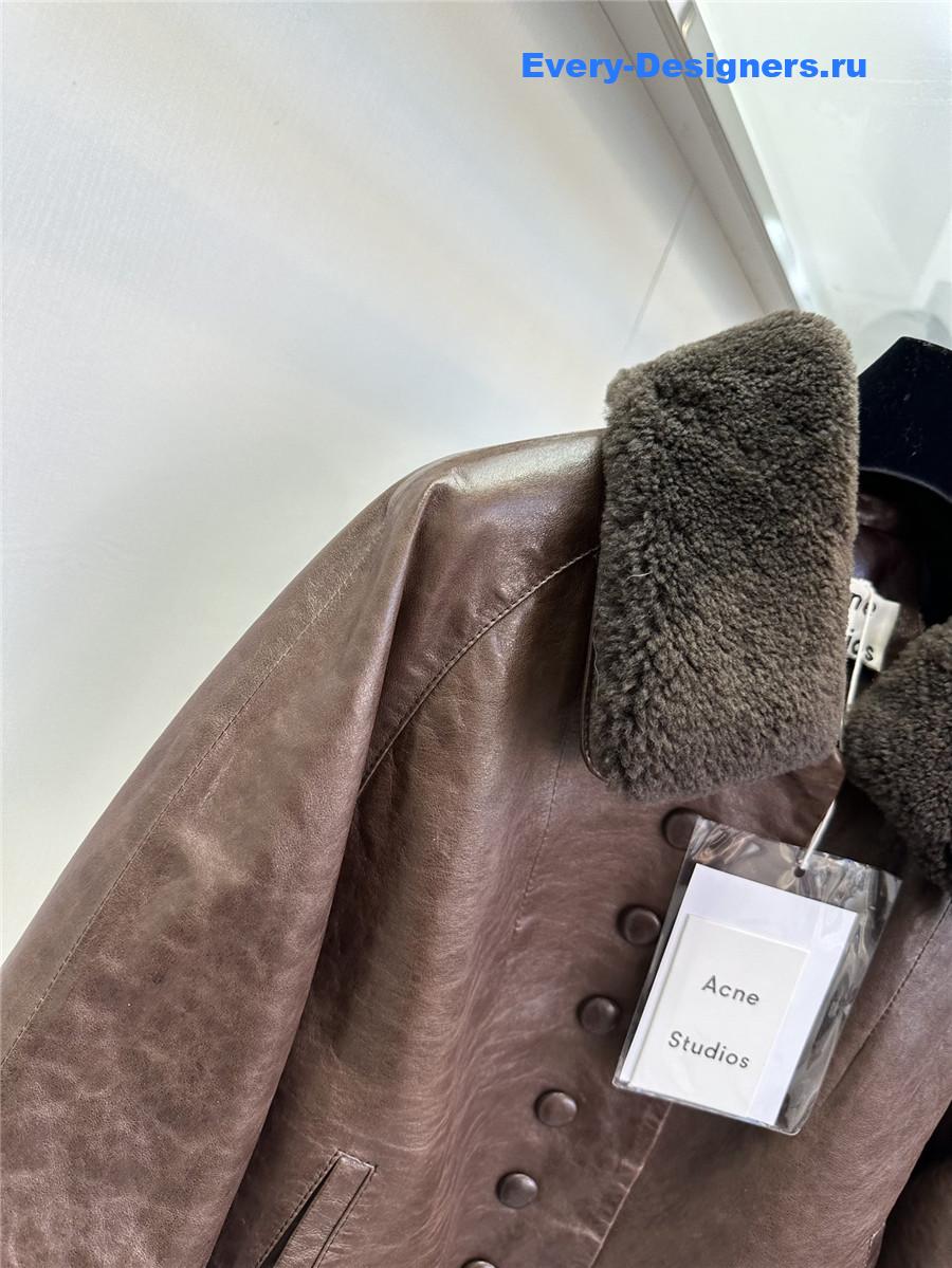 Acne studios sheepskin coat