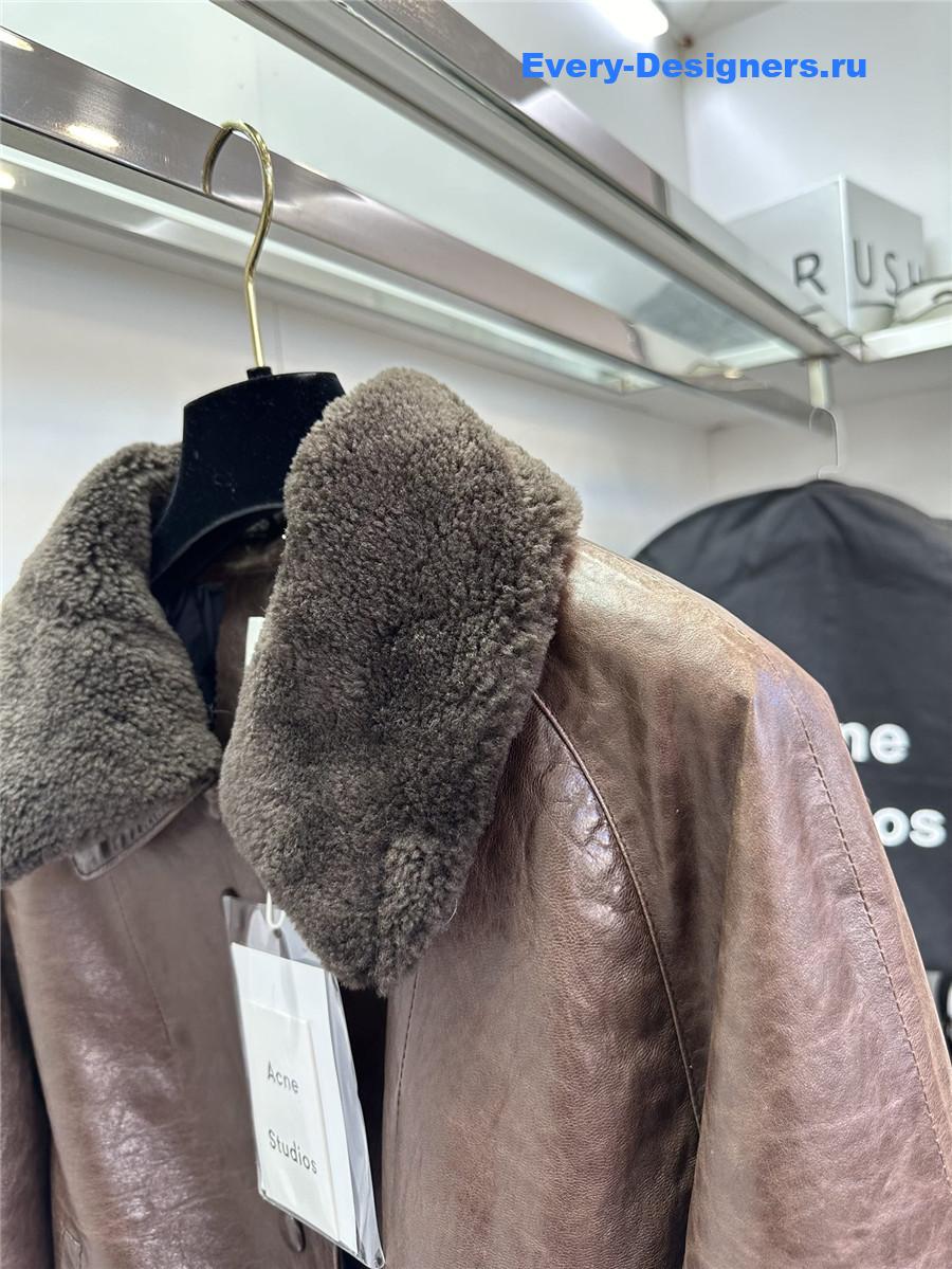 Acne studios sheepskin coat