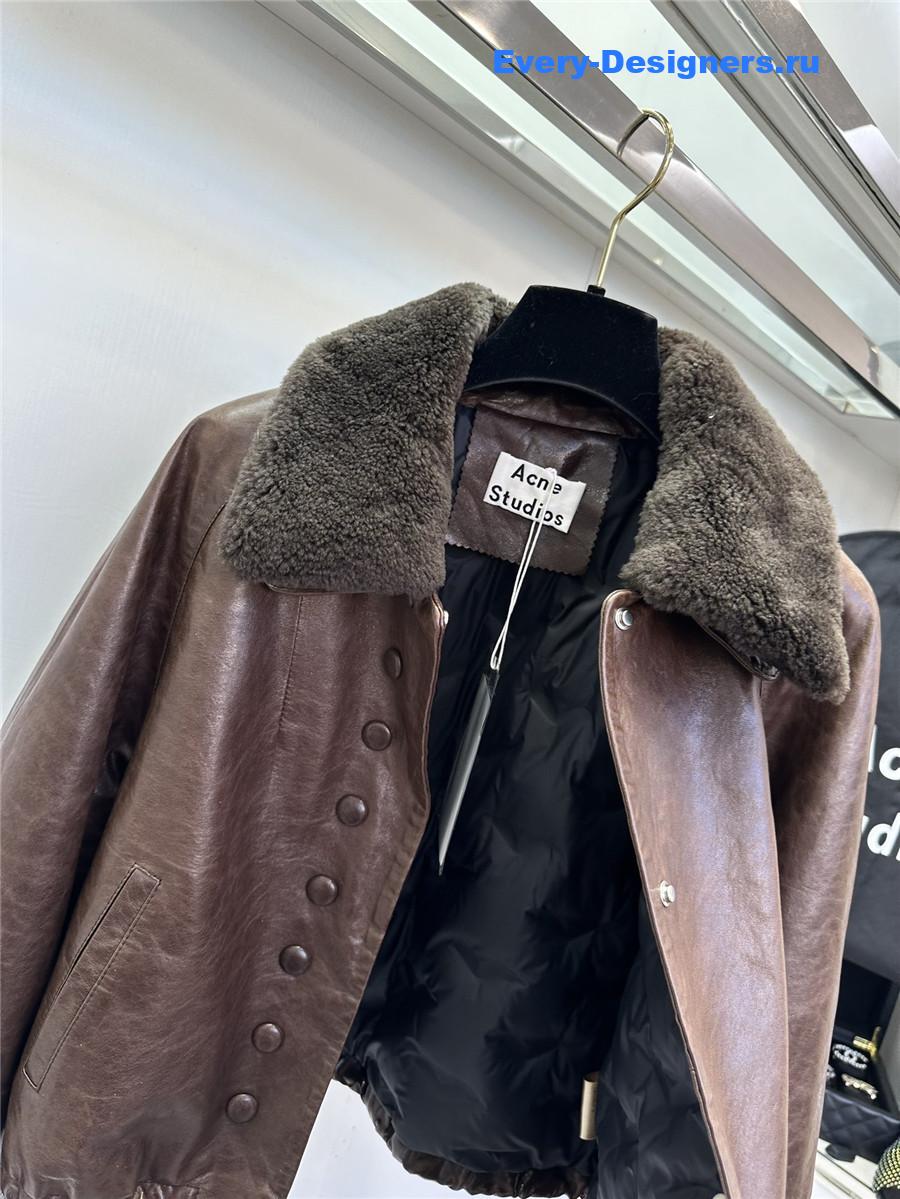 Acne studios sheepskin coat