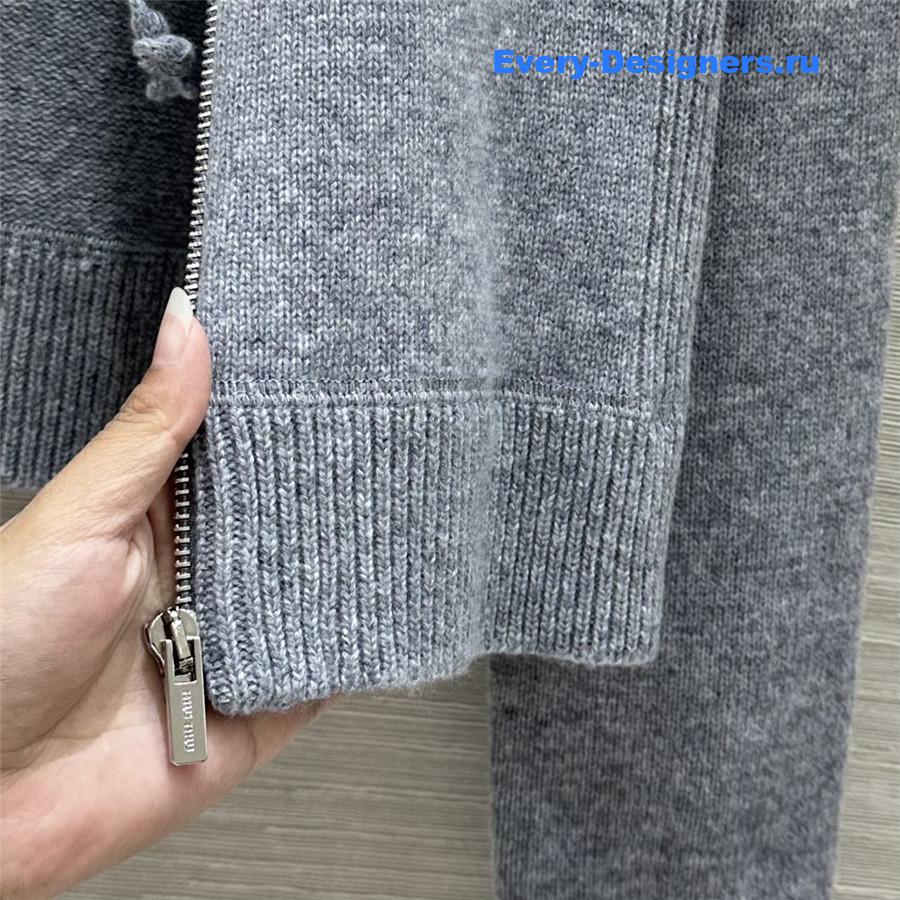 M1um1u zipper jacket + pants set