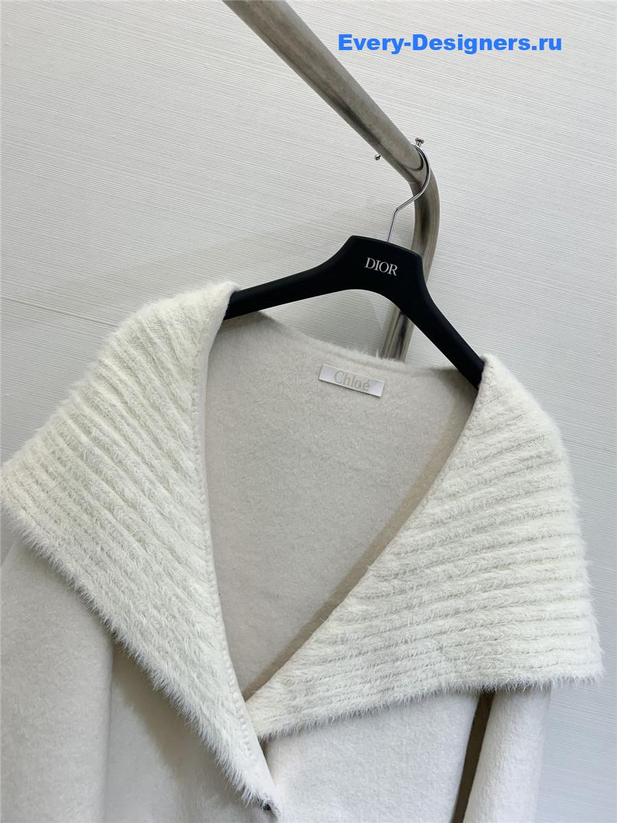 Chloé Navy collar wool coat