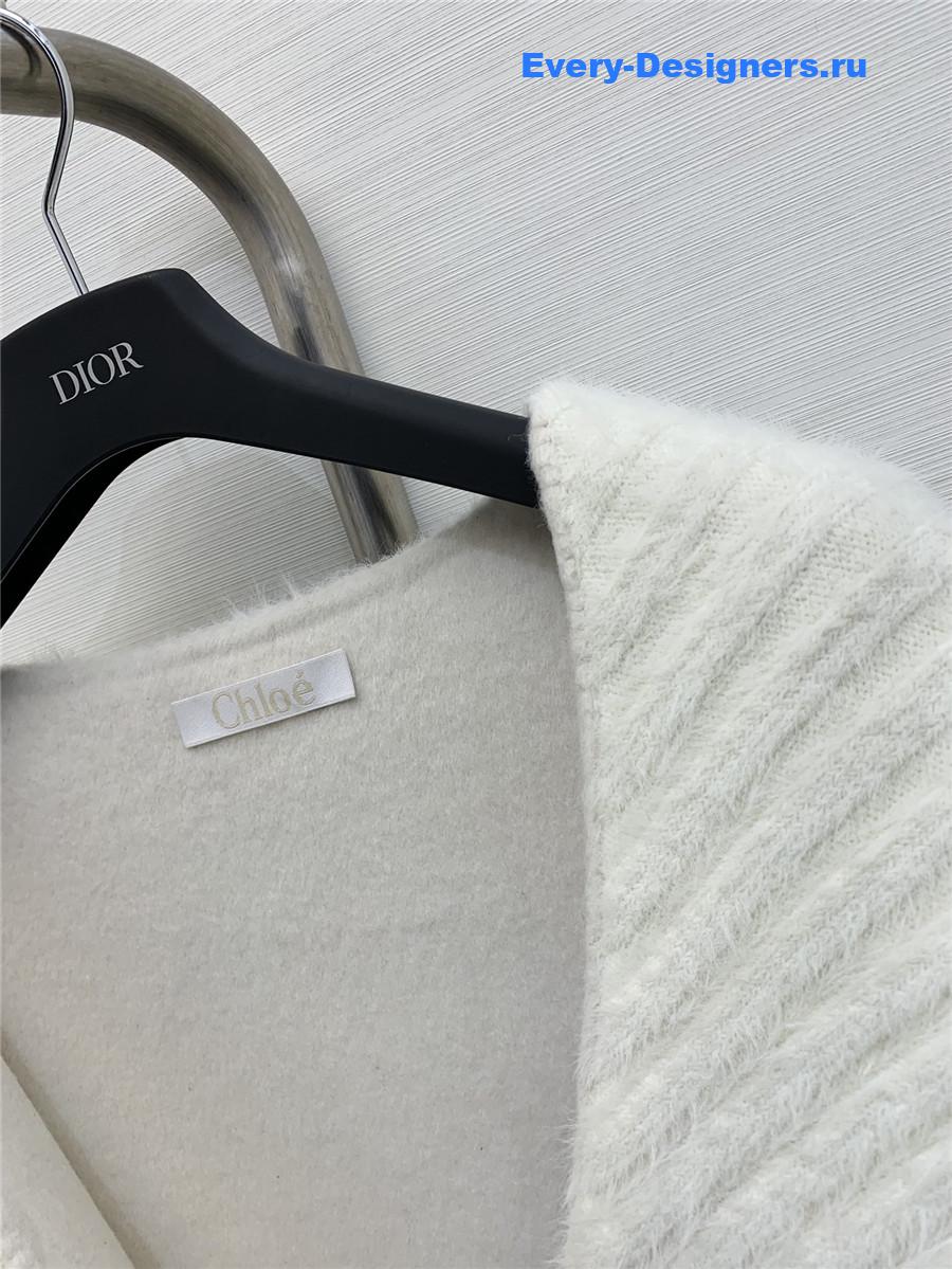 Chloé Navy collar wool coat