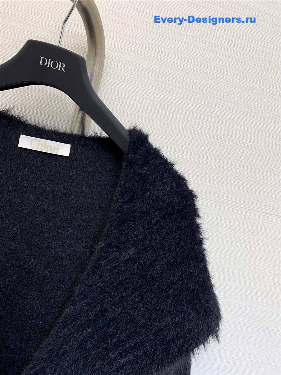 Chloé Navy collar wool coat