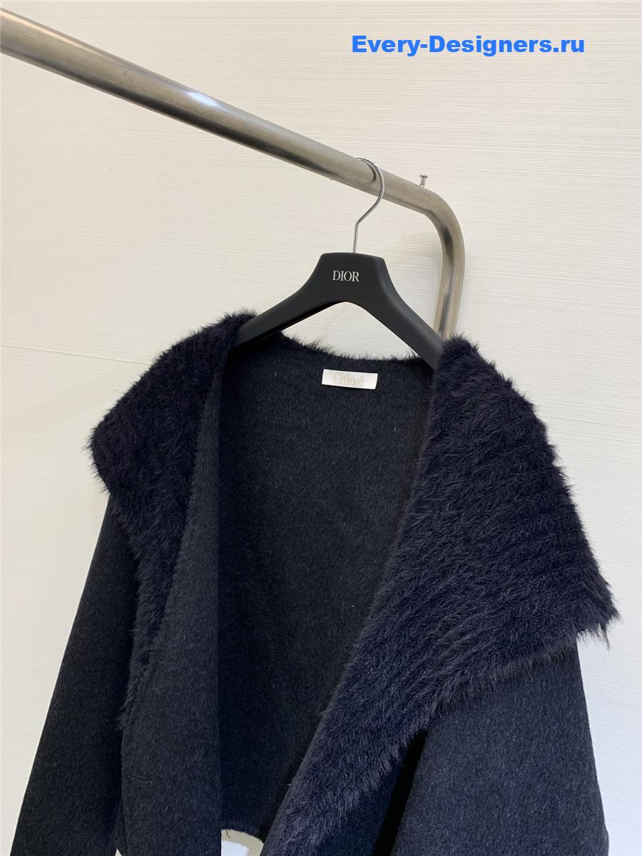 Chloé Navy collar wool coat