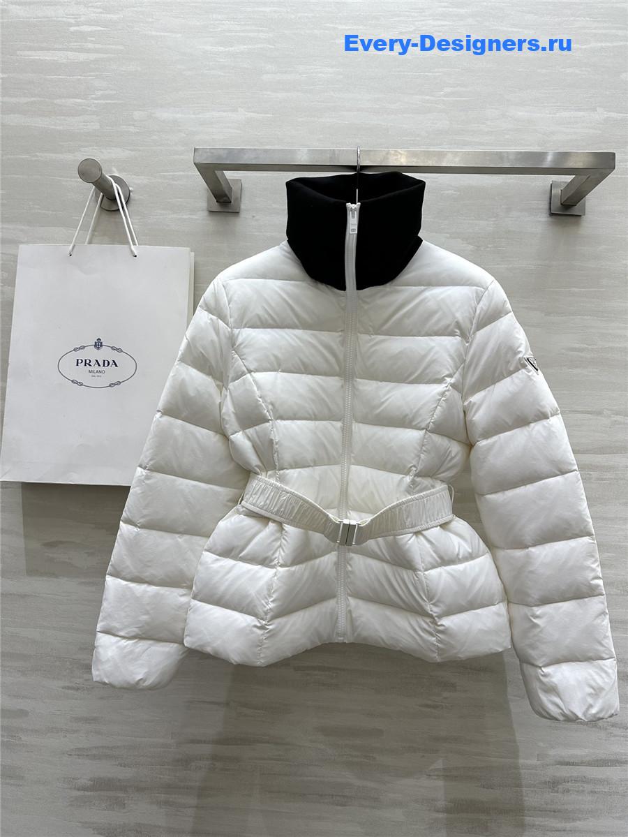 Pra*a waist lapel down jacket