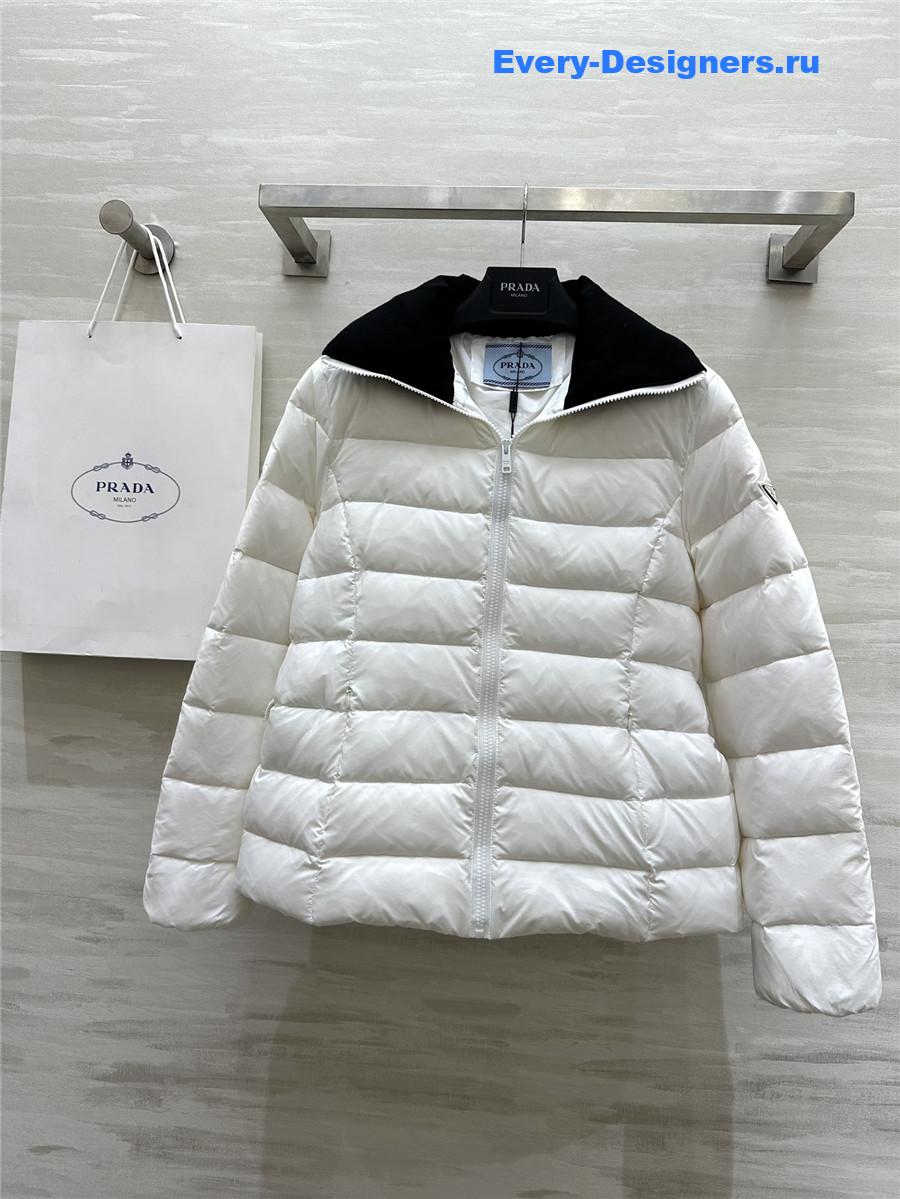 Pra*a waist lapel down jacket