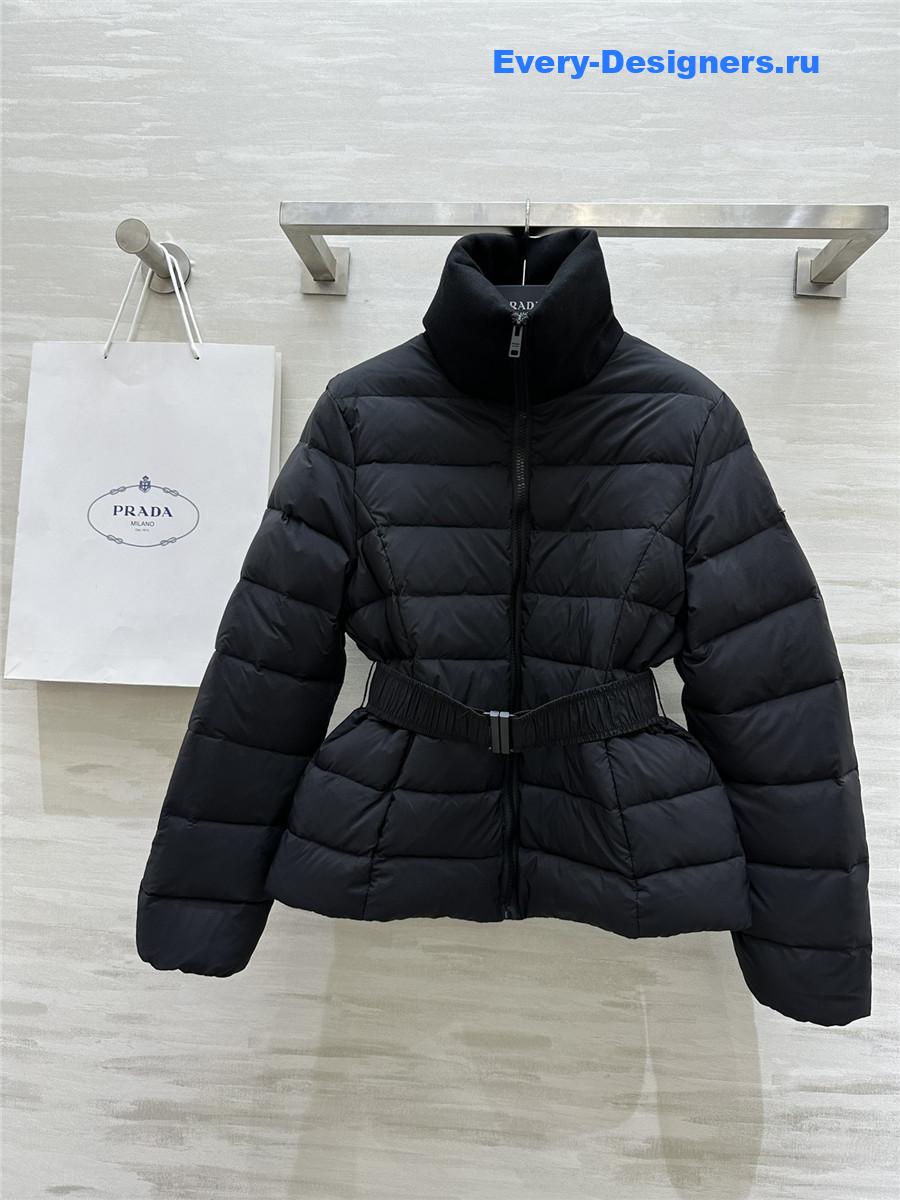 Pra*a waist lapel down jacket
