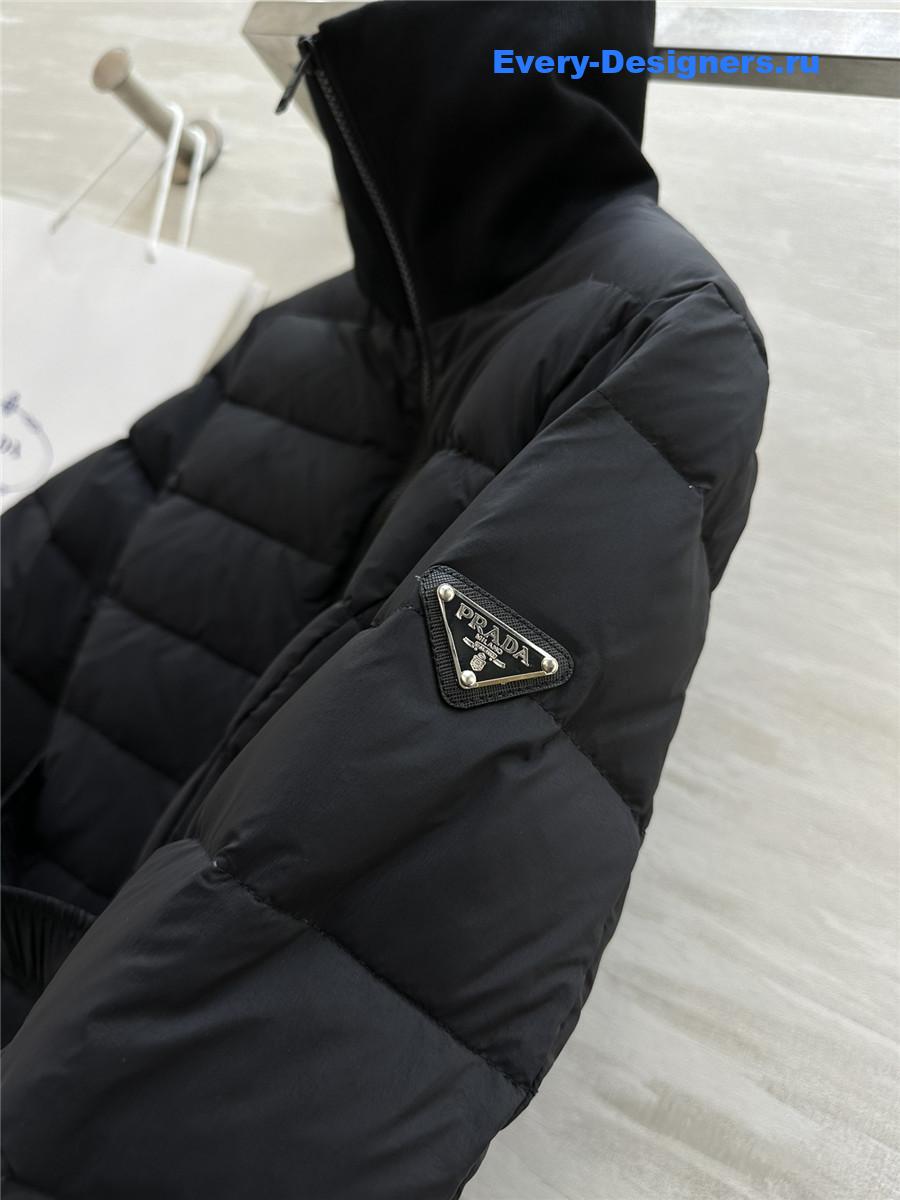 Pra*a waist lapel down jacket