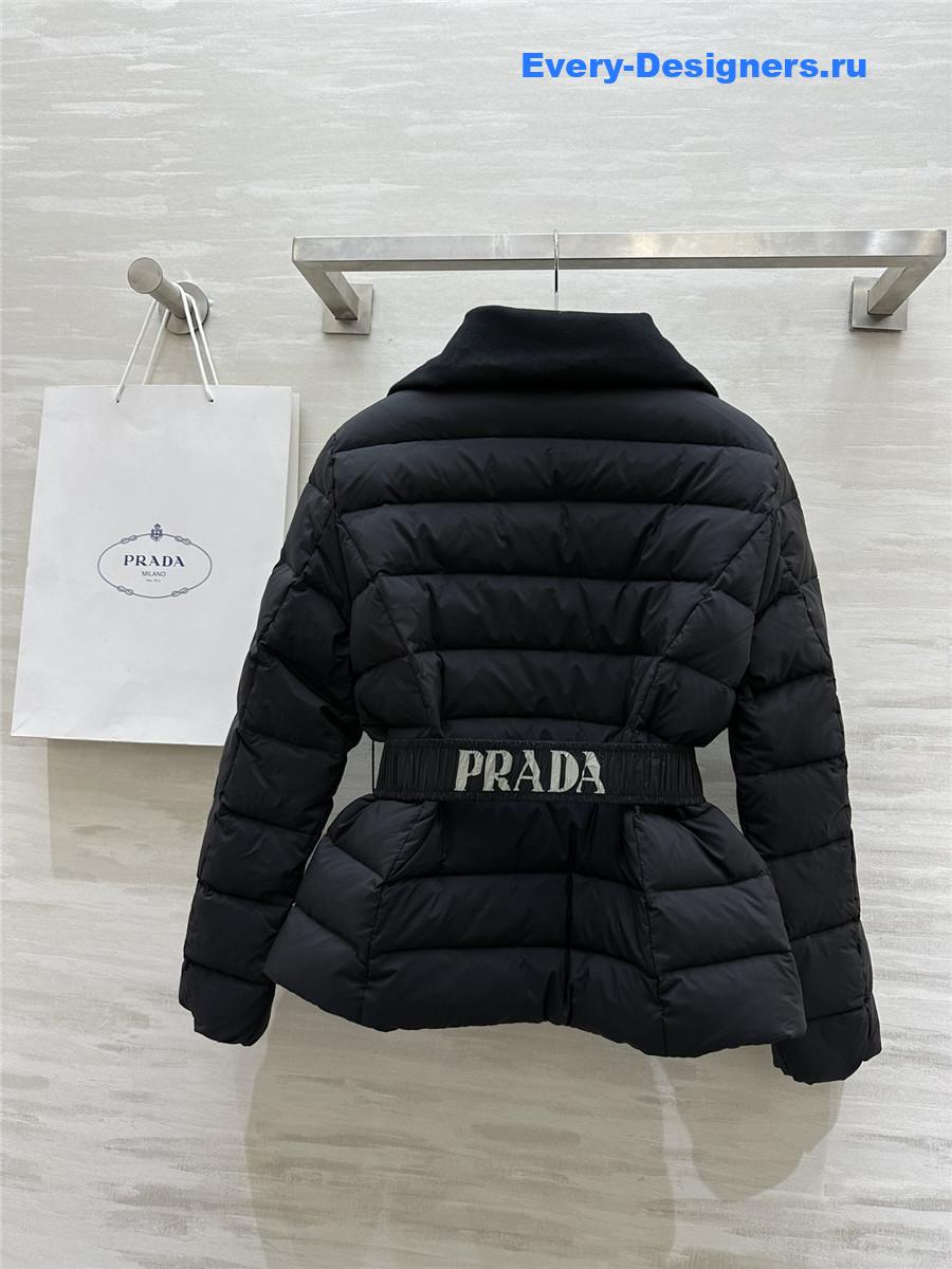 Pra*a waist lapel down jacket