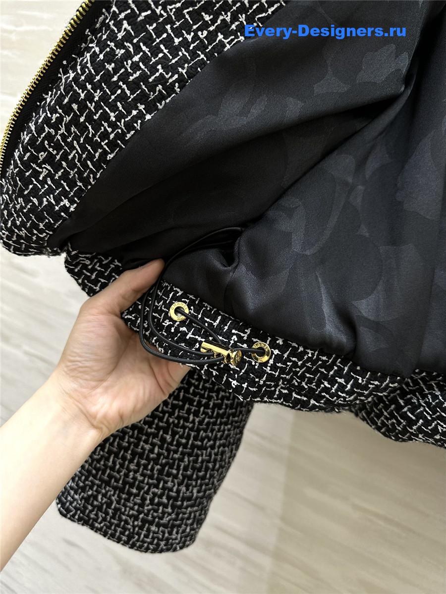 Ch**el snowflake woven down jacket