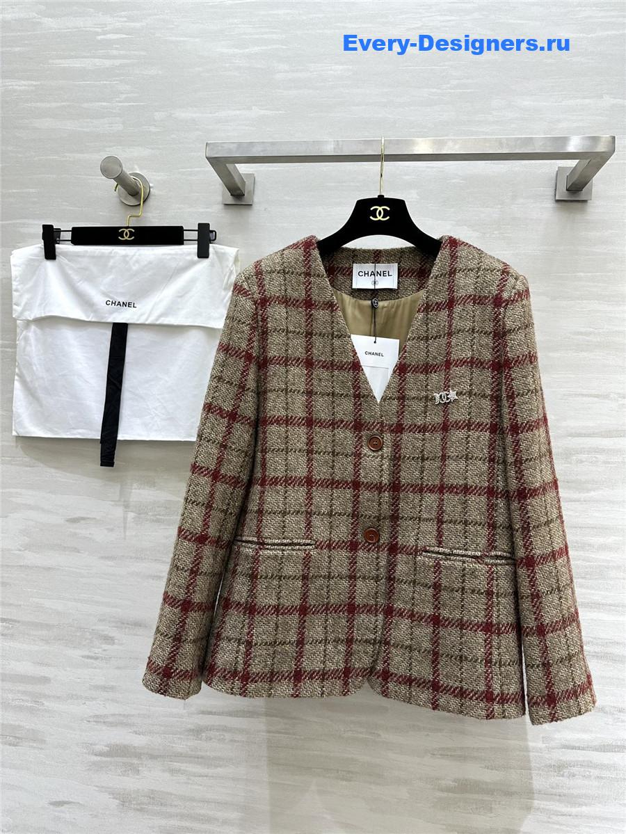 Ch**el v-neck wool blazer