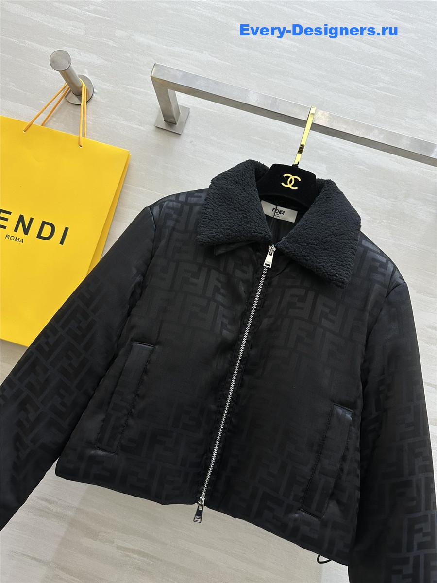 F**di quilted jacquard jacket