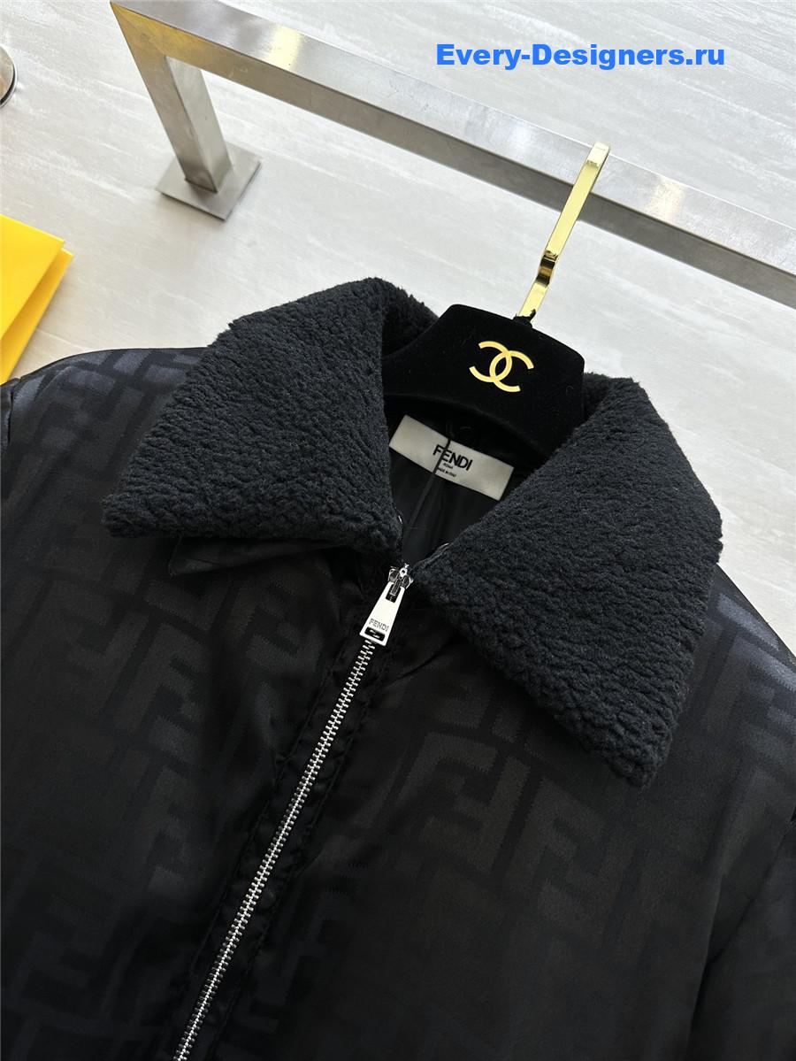 F**di quilted jacquard jacket