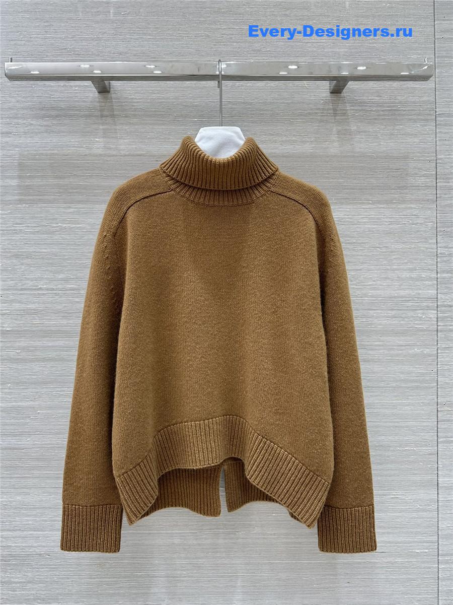 L0r0 P1ana brown cashmere turtleneck sweater