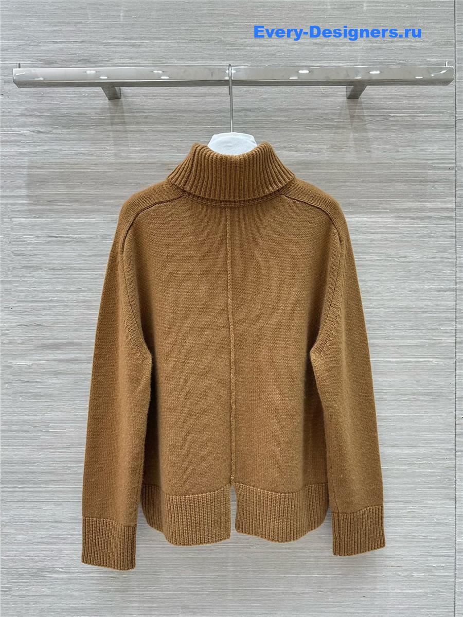L0r0 P1ana brown cashmere turtleneck sweater