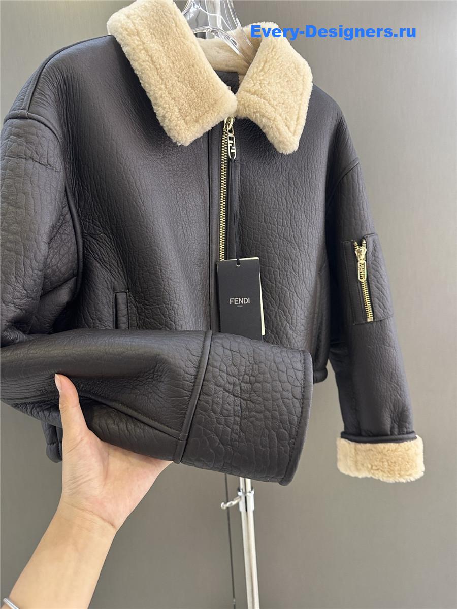 F**di crocodile fur short coat