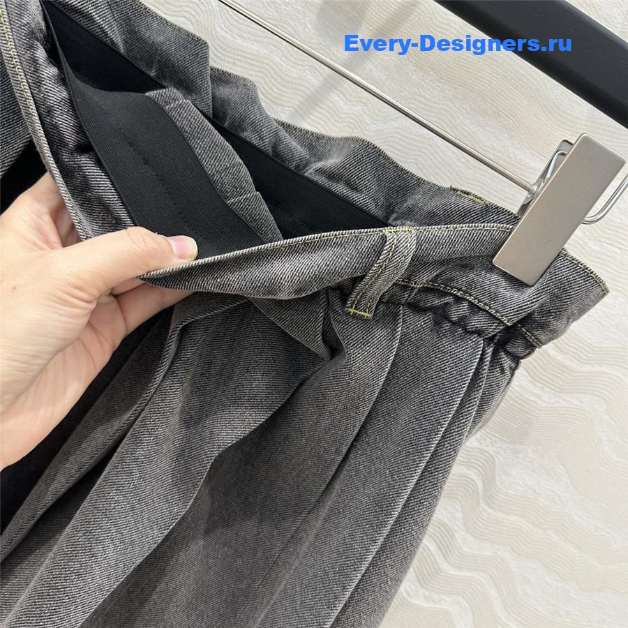 M1um1u waist pleated long skirt