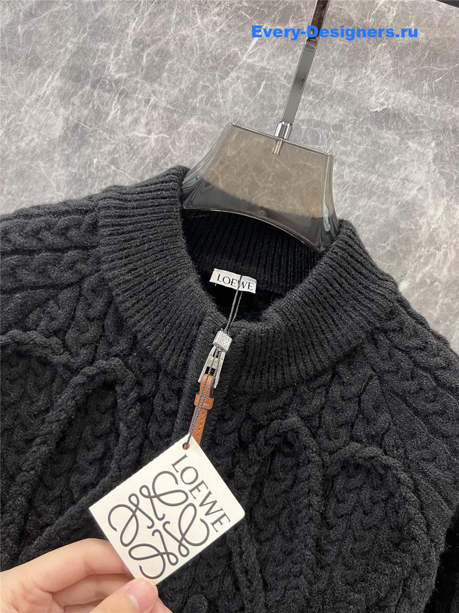 L0ew* jacquard cardigan coat