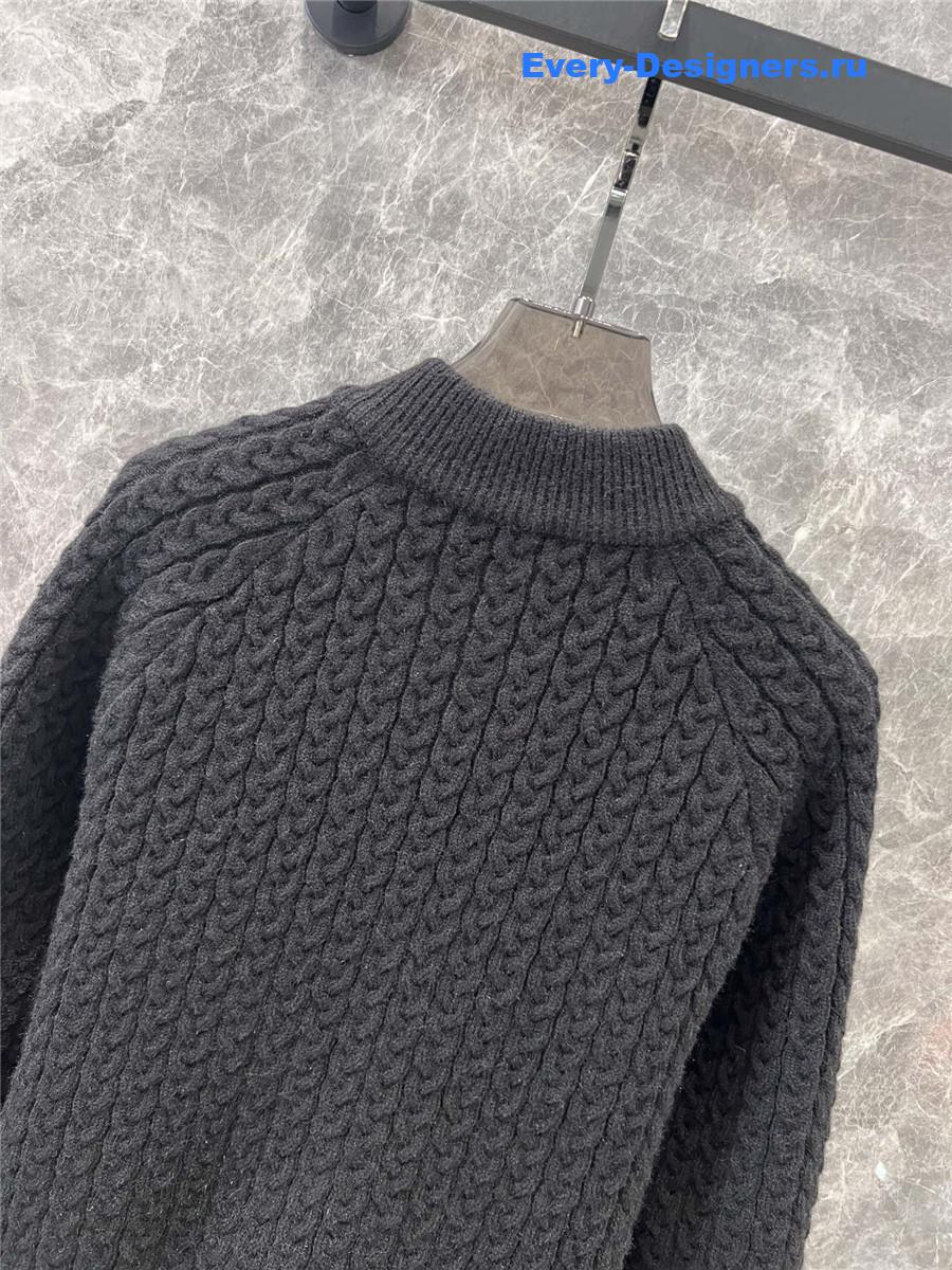 L0ew* jacquard cardigan coat