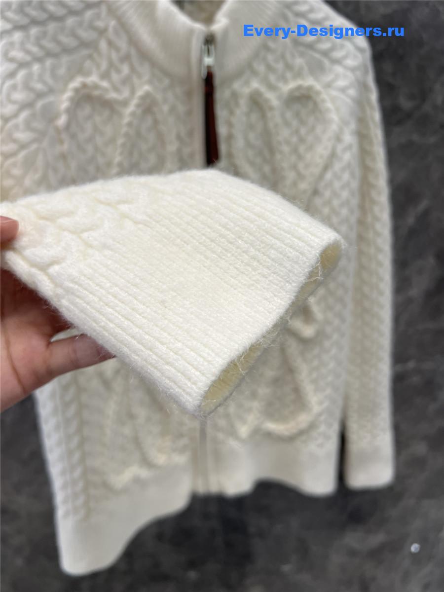 L0ew* jacquard cardigan coat