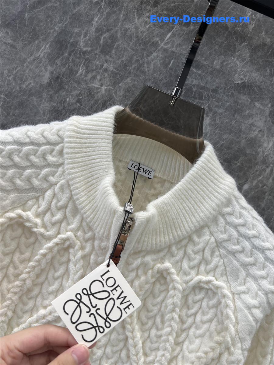 L0ew* jacquard cardigan coat