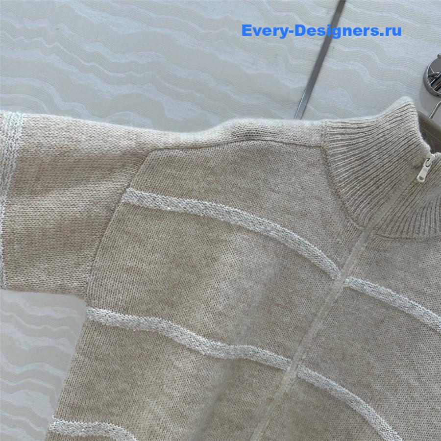 BC Beige Zip-Up Alpaca Cardigan