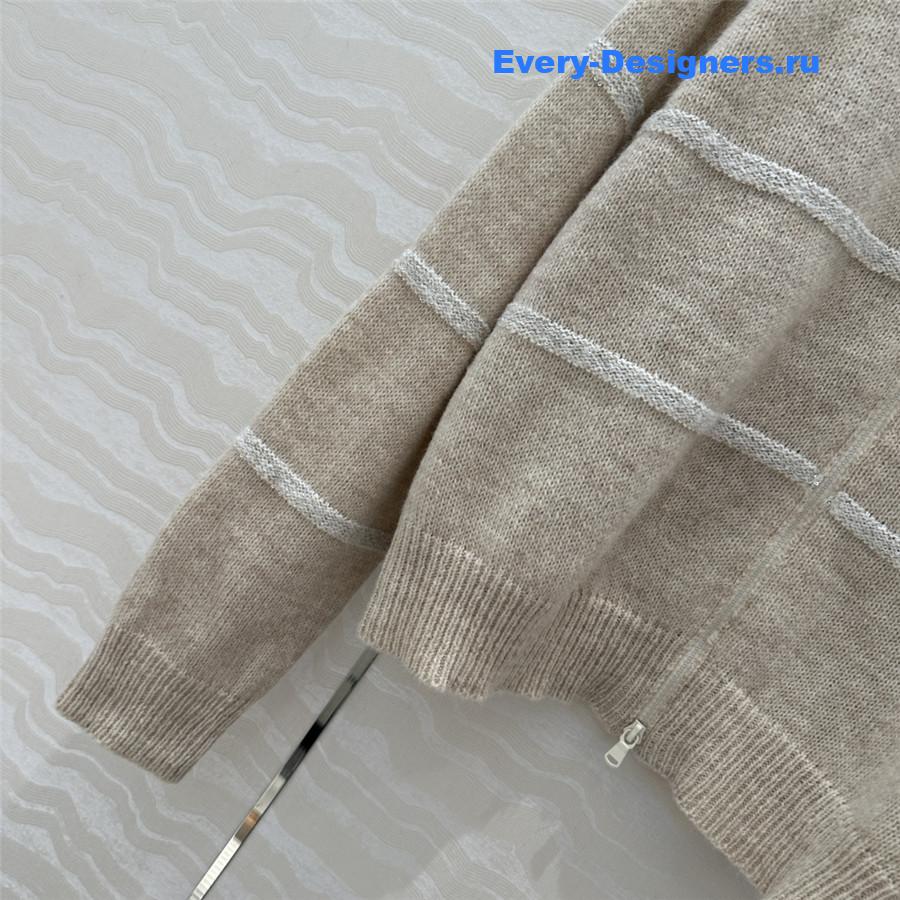 BC Beige Zip-Up Alpaca Cardigan