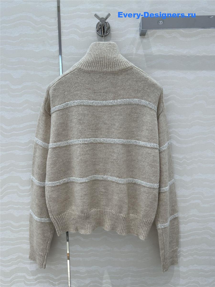 BC Beige Zip-Up Alpaca Cardigan