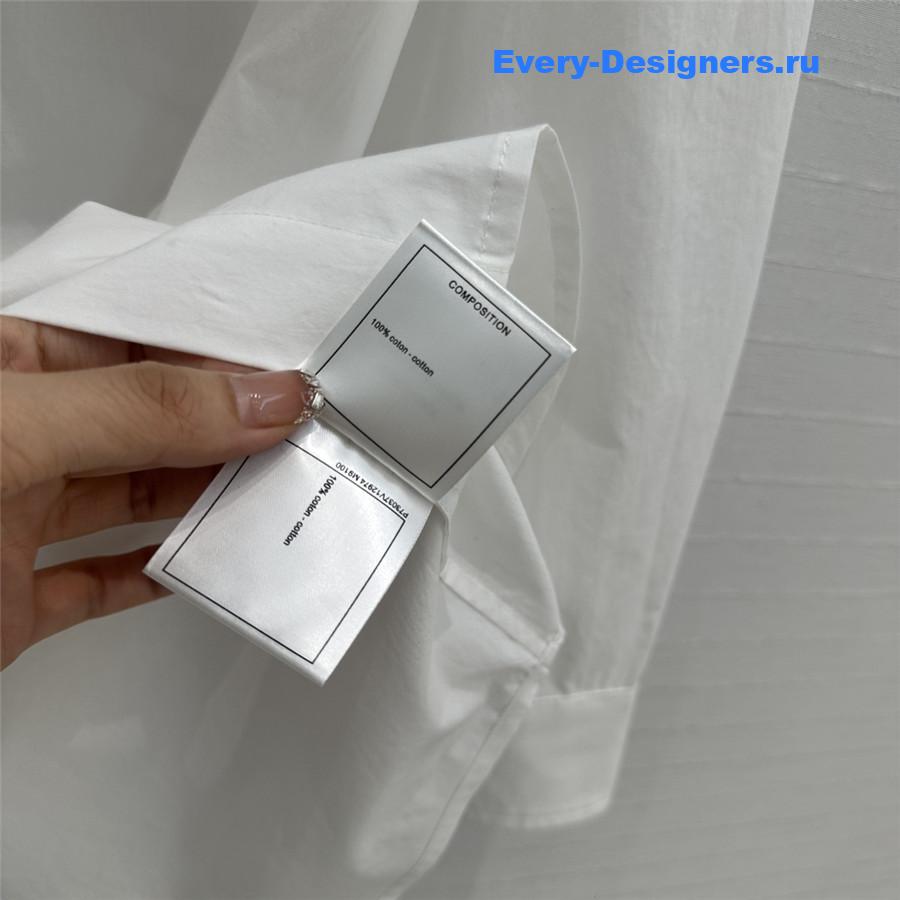 Ch**el sequin embroidered collar shirt